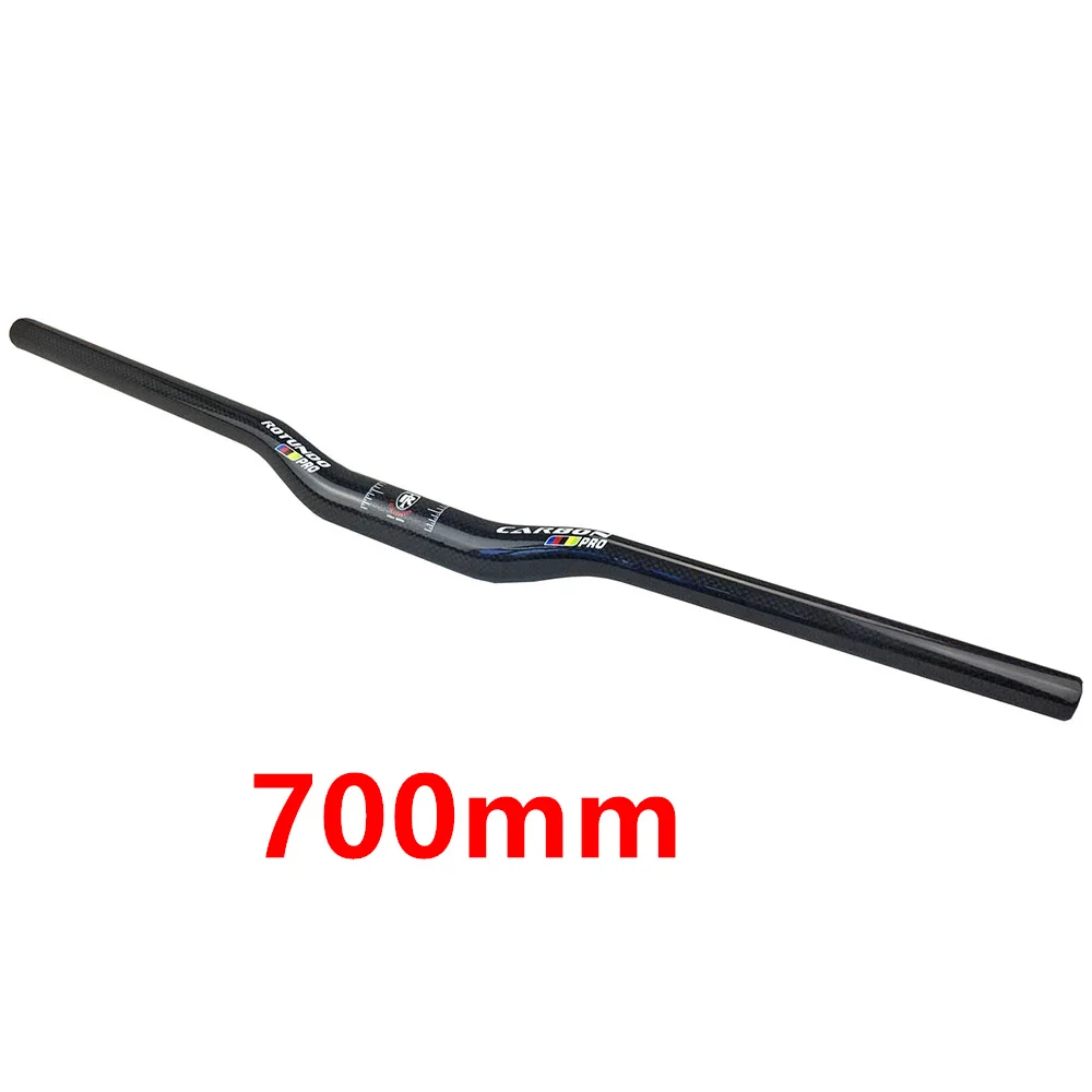 riser 700mm Сверхлегкий 3k углеродный горный велосипед плоский/подъемный руль для велоспорта MTB руль 31,8 мм черные детали для велосипеда 135 г - Цвет: riser 700mm
