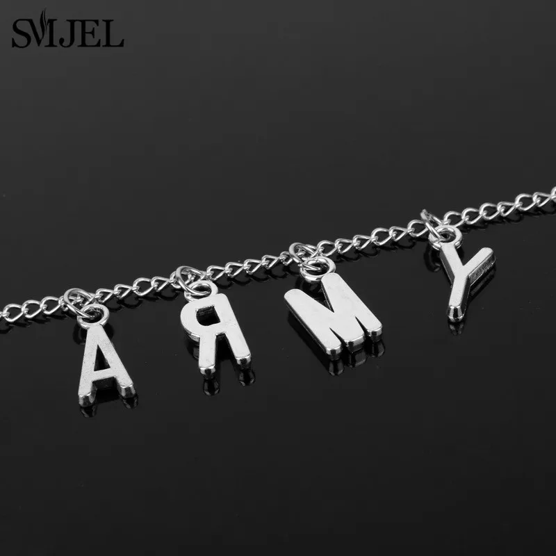 SMJEL BFF ювелирное изделие KPOP Bangtnn Boys Jin SUGA j-hope Jimin, ожерелье с кулоном, армейское колье, ожерелье для женщин, мужчин, любят себя, аксессуары