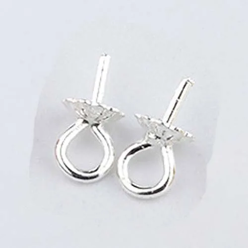 Plain Silver 10 шт., настоящий чистый твердый 925 пробы, простые серебристые, розовые, золотые бусины, колпачки, разъемы для крышка для подвесок, ювелирные изделия - Цвет: Plain Silver