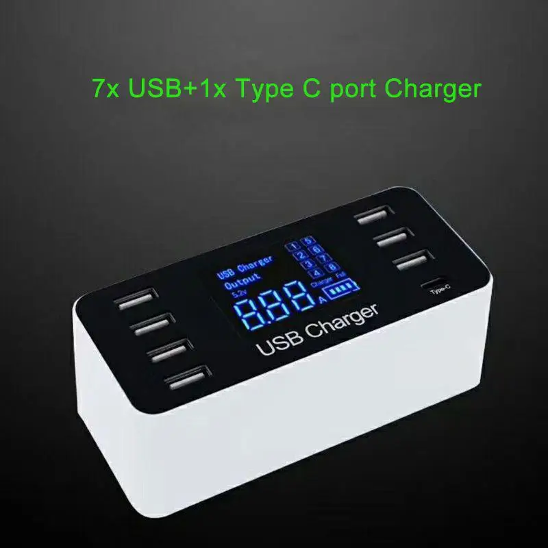 Розетка BEESCLOVER с 8 USB-портами и ЖК-дисплеем 5 В/8 А | Электроника