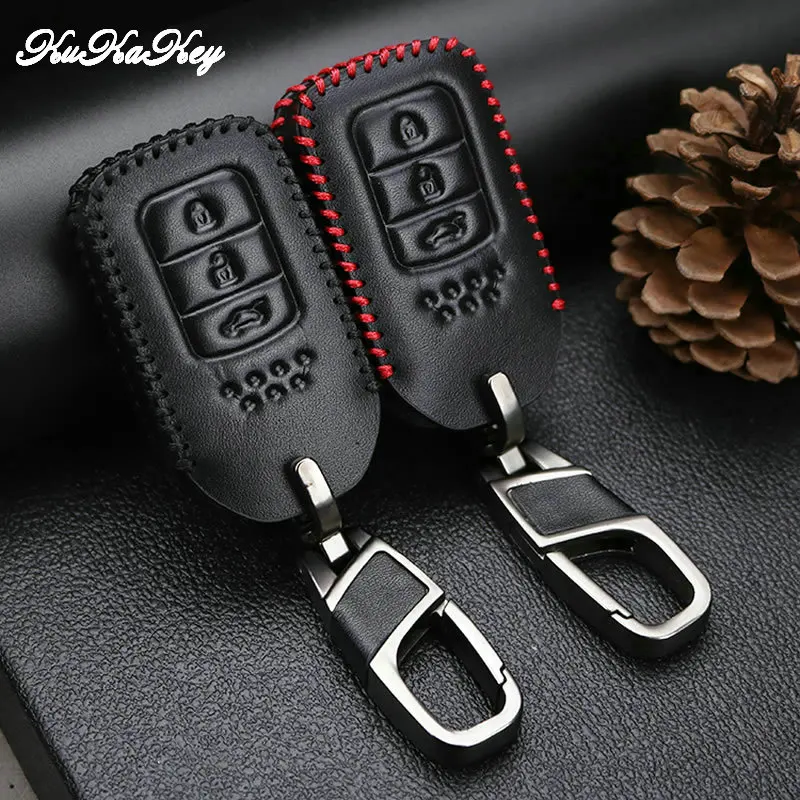Kukakey кожаный чехол для ключей автомобиля держатель фурнитура брелоков Honda avancier CR V