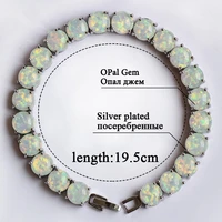 sz0043 round white opal bracelets bangles for women jewelry