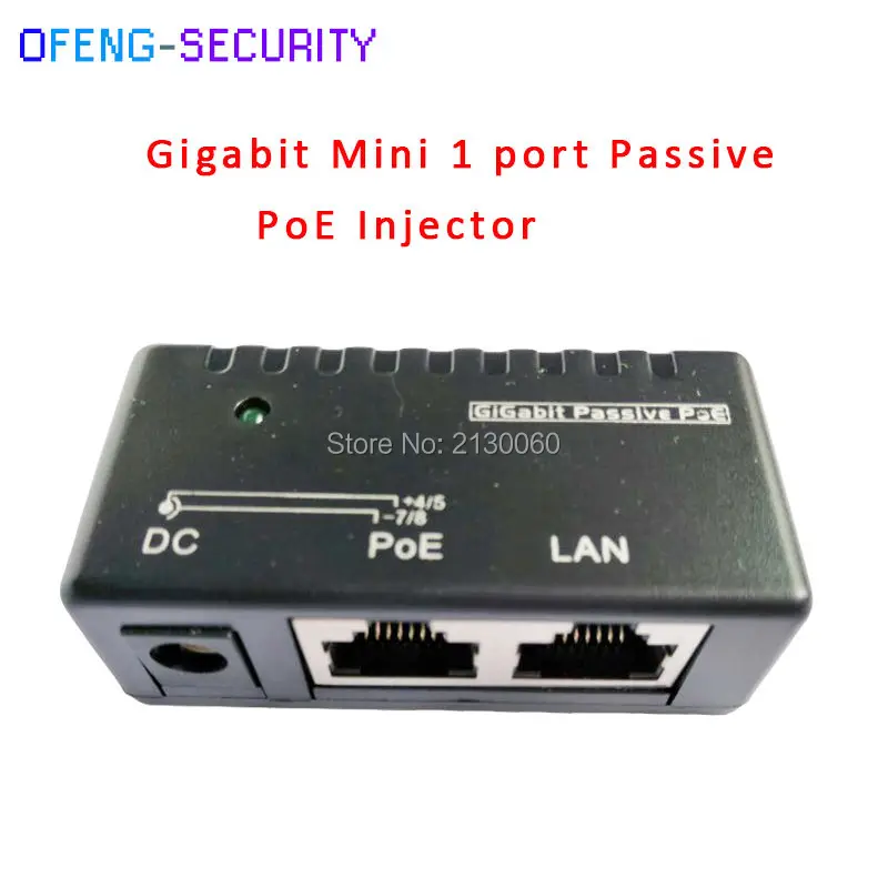 30pcs/Lot POE Injector PoE Power supply Mini 1port Passive Gigabit DC RJ-45 For IP Camera LAN Network |
