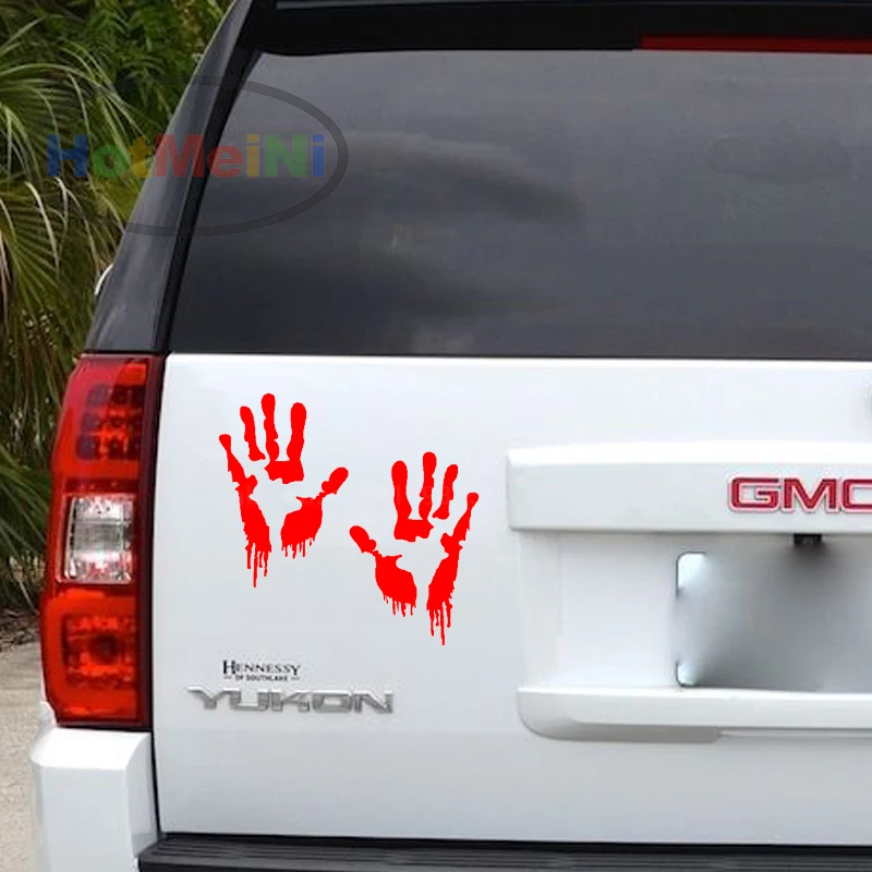 HotMeiNi 15*10 cm Car Sticker Bloody Zombie Hand cartoon Oem car window body vinyl decal Black/Silver etc 13 color | Автомобили и