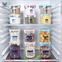luluhut kitchen storage box europe style plastic grains beans storage cans sealed crisper jars home use storage container