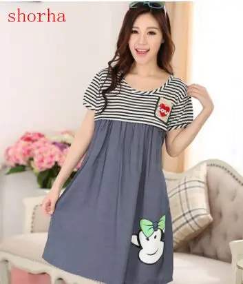 Пижама ночная рубашка для кормления грудью одежда хлопковое мультяшное платье