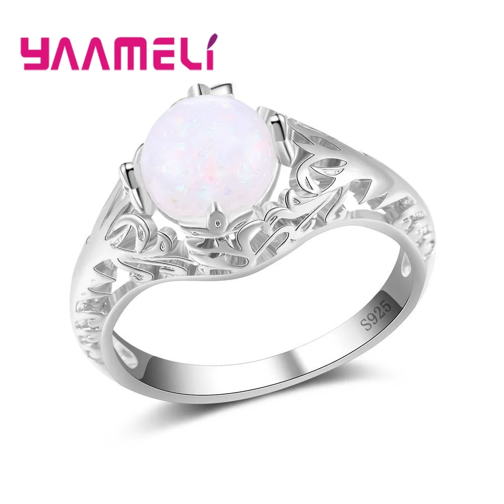 Изысканное кольцо из стерлингового серебра 925 пробы с опаловым камнем красивые