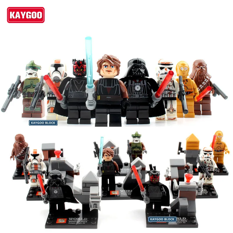 24 шт./лот Star Space Wars Игрушки со Звездными войнами шлакоблок цифры Совместимо с