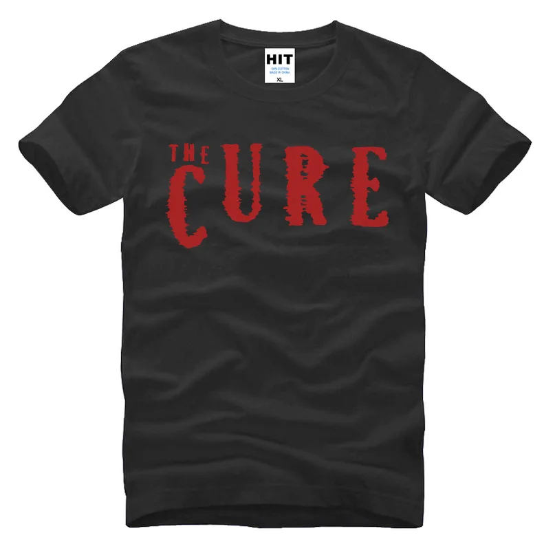 2017 Новая Мода С Коротким Рукавом The Cure Rock Band Напечатанная Письмом мужская