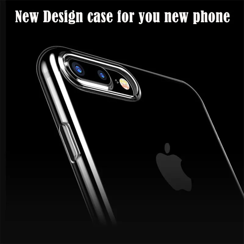 Чехлы TIEGEM для телефонов iPhone 7 8 6 6S Plus чехол прозрачный силиконовый из ТПУ X 5 5s SE и