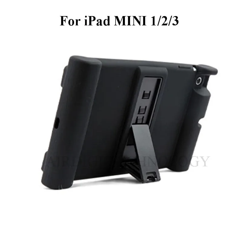 Для iPad Mini 1/2/3 retina дети Безопасный защитный противоударный чехол из резины с силиконовый чехол Стенд Cover w/с откидной ножкой-опорой - Цвет: with Kickstand