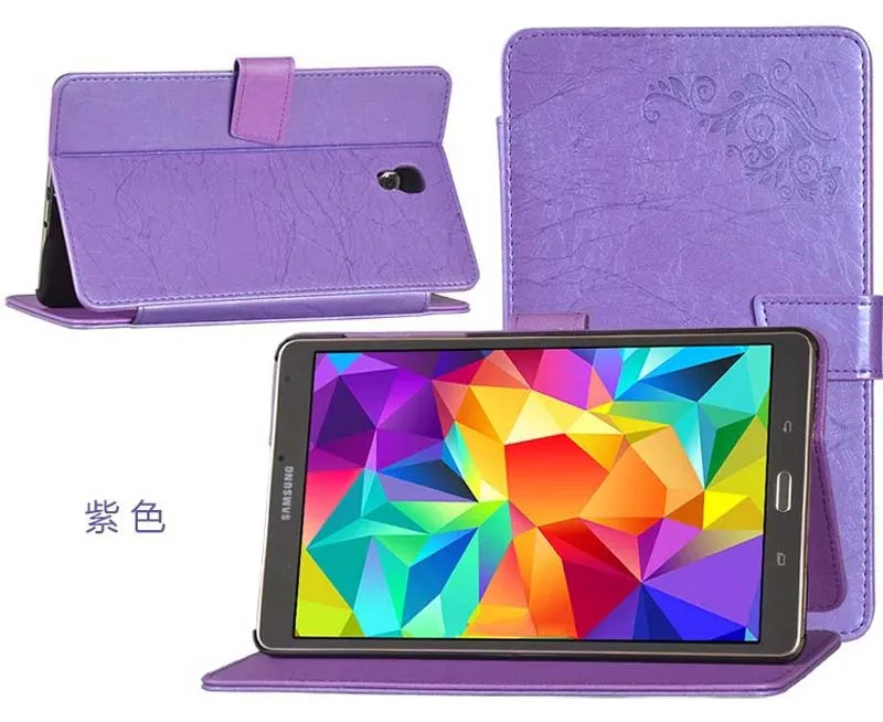 Кожаный чехол-книжка с подставкой и принтом для Samsung Galaxy Tab S 8 4 T700 T701 T705 T705C чехол