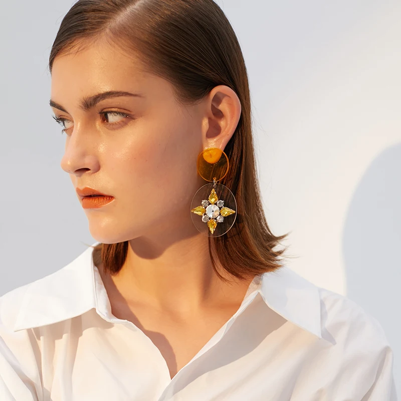 Новые серьги женские корейские модные поп безумные сережки яркие цвета