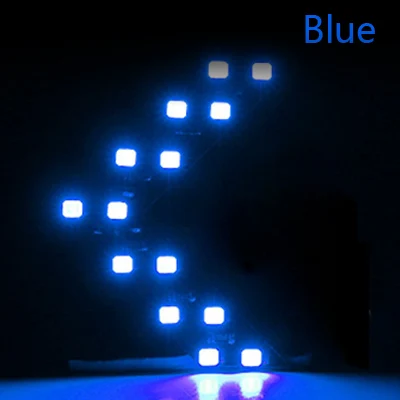 Blue Vexverm 14 SMD Светодиодная Стрелка Панель для автомобиля заднего вида Индикатор для зеркала указатель поворота Автомобильный светодиодный зеркало заднего вида свет дневного света - Испускаемый цвет: Blue