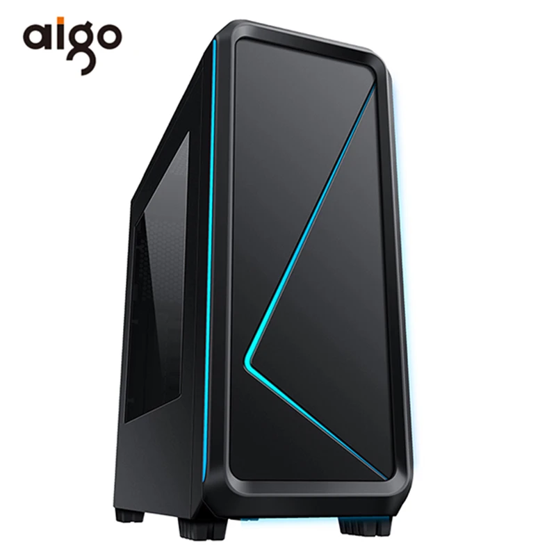 Игровой компьютерный чехол Aigo ATX Mid Tower 240 мм с водяным охлаждением, вентилятор для ПК AIO, поддержка 450*190*470 мм, игровой стиль, оконный чехол, шасси