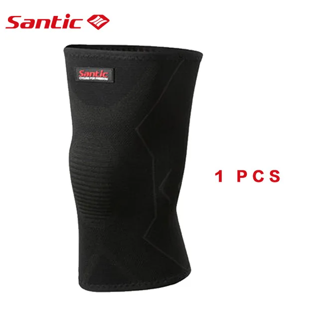 1 PCS SANTIC гетры для велоспорта, защита колена, высокая эластичность, защита для велосипедного колена, для мужчин и женщин, для верховой езды, пешего туризма, альпинизма, спорта, наколенники - Цвет: 1 PCS