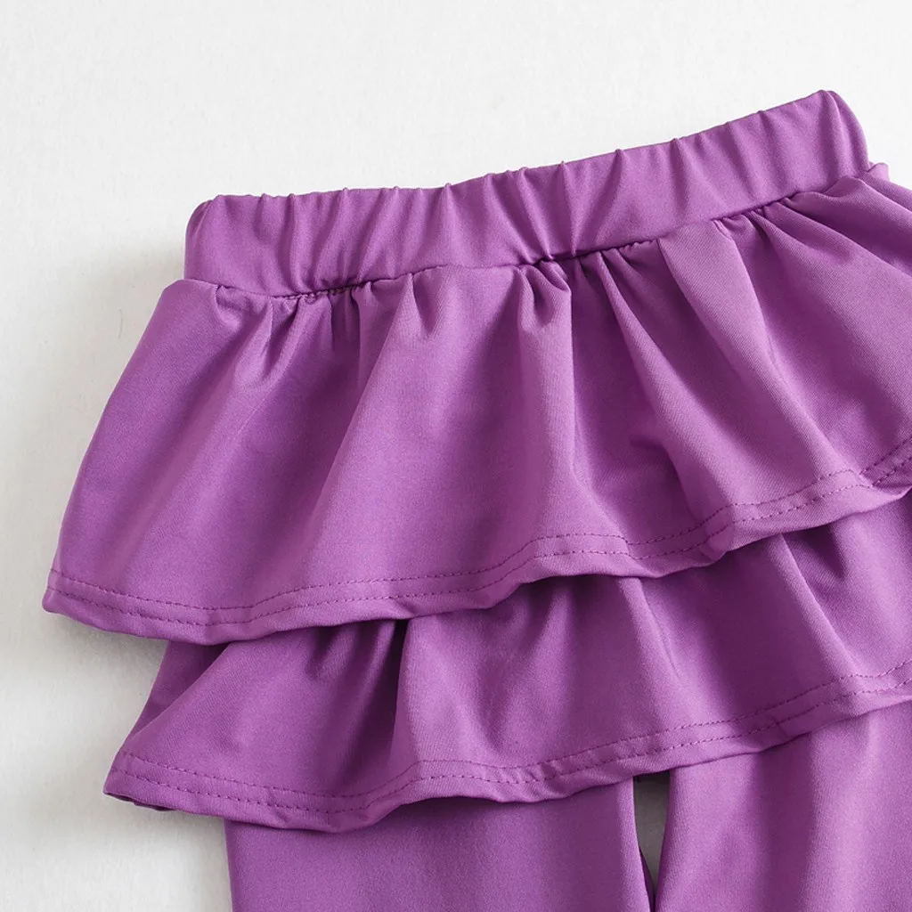 Леггинсы SAGACE для маленьких девочек детские однотонные плиссированные штаны