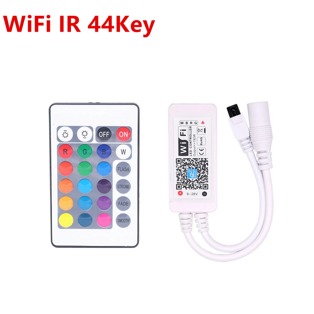 Wifi RGBW / RGBWW LED Controller Mini DC12V With RF 21Key IR 24Key Remote Control For Strip Lights |