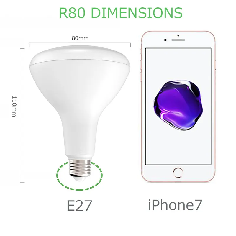 ZjRight светодиодный светильник диаметр R39 R50 R63 R80 4 Вт 6 9 12 15 E14 E27 теплый белый