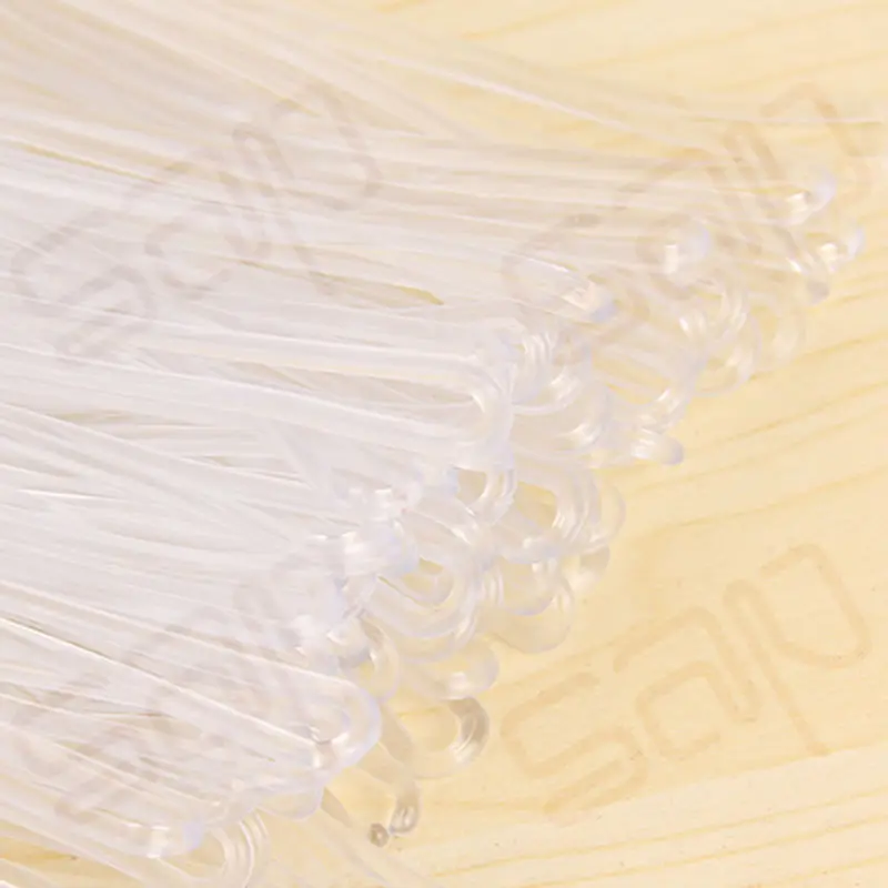 SAP luggage tag transparent plastic worm loops 100PCS 19cm lanyard rubber loop |