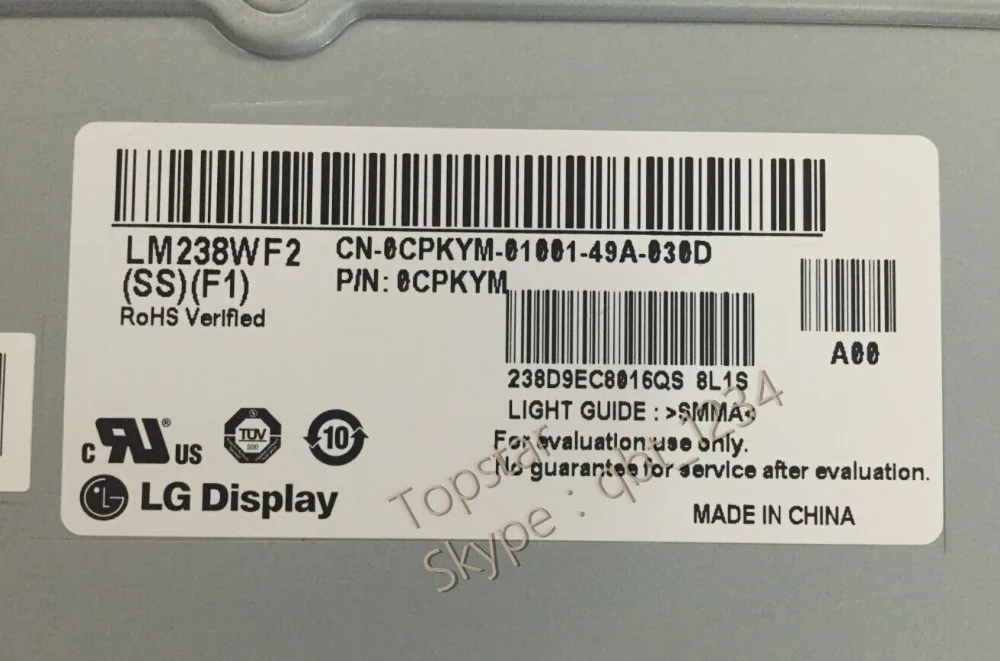 Оригинальный светодиодный ЖК экран 23 8 дюйма LM238WF2 SSF1 LM238WF2(SS)(F1) U2414HB P2414H S2415H IPS|lcd