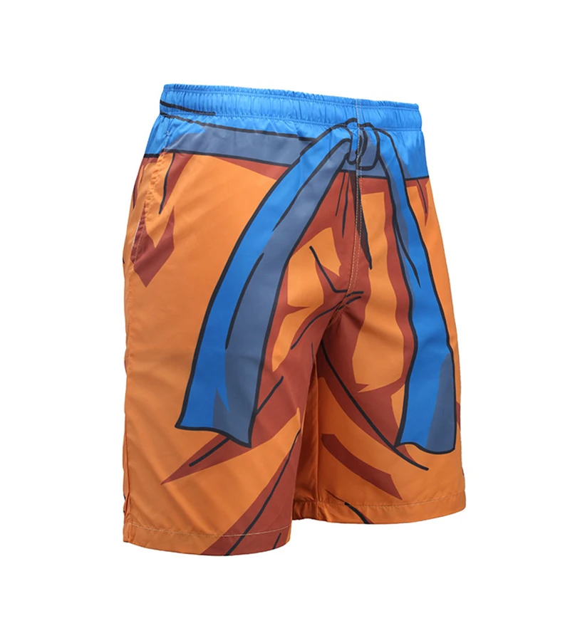 Dragon Ball NARUTO Quick Dry Swimming Shorts For Men Anime Swimwear Man Summer Bathing Beach Wear Surf Boxer Brie Swim Trunks