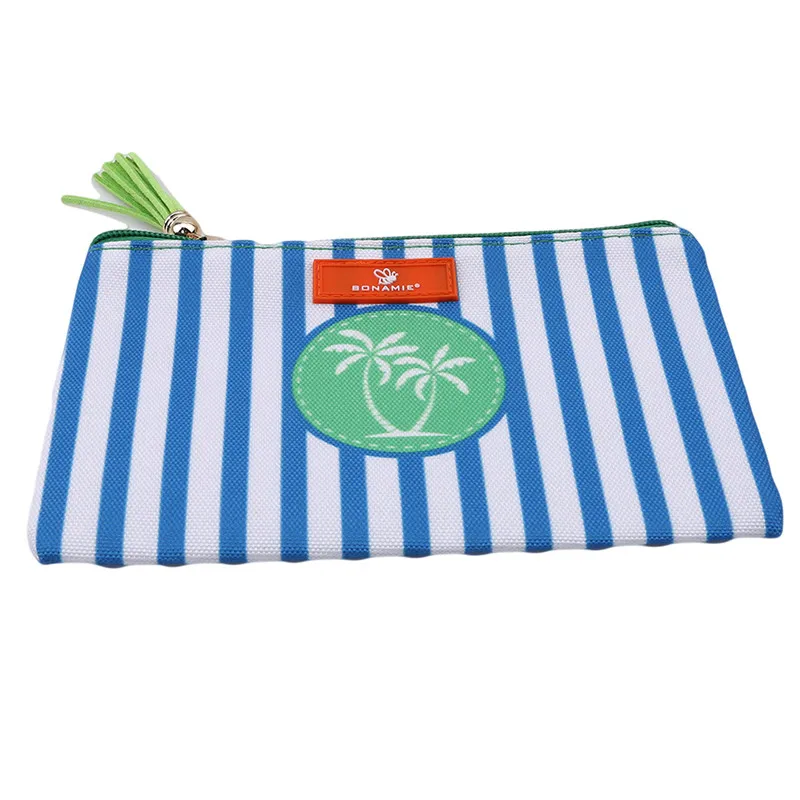 2019 простой кошелек в полоску с нулевым принтом детский клатч Женский на молнии