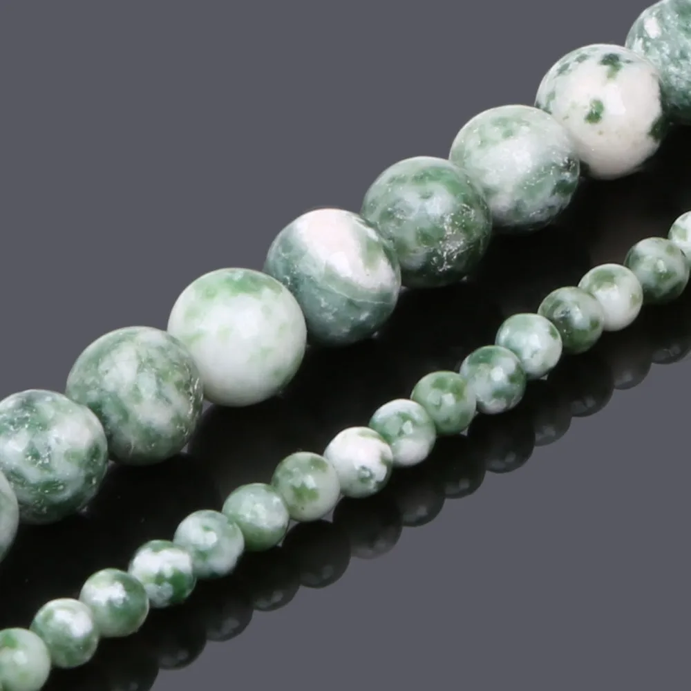 Круглые Бусины Из Натурального гладкого зеленого камня 4 мм 8 для