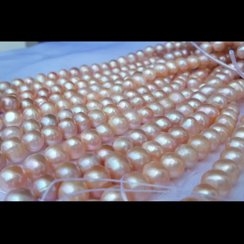 DJ select Colour Natural freshwater pearl 39CM near circle Semi-finished products 9-10mm Flawed Scattered beads | Украшения и