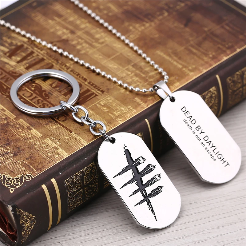 Джули 10 шт./лот погибших при дневном свете Dog Tag логотип сплава подвеска брелок для любителей автомобиль игры украшения брелок держатель llaveros