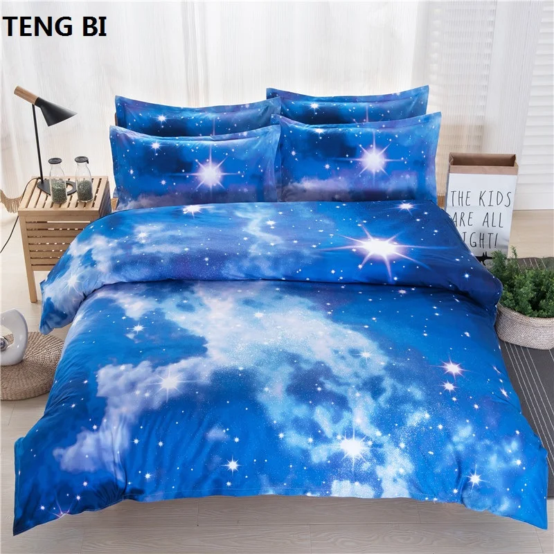 Amazing Hot Galaxy 3D Bedding Set Close to Galaxy Realize Your Dream Easier Quilt Cover Set Queen size bed linen bedclothes