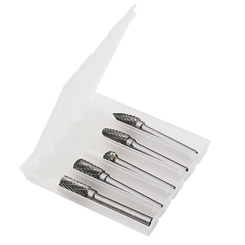 

5pcs/Set 6*10/6*12mm Rotary File Cutter Tungsten Carbide Burr Wood Metal Engraving Carving Tools Durable Grinding Tool