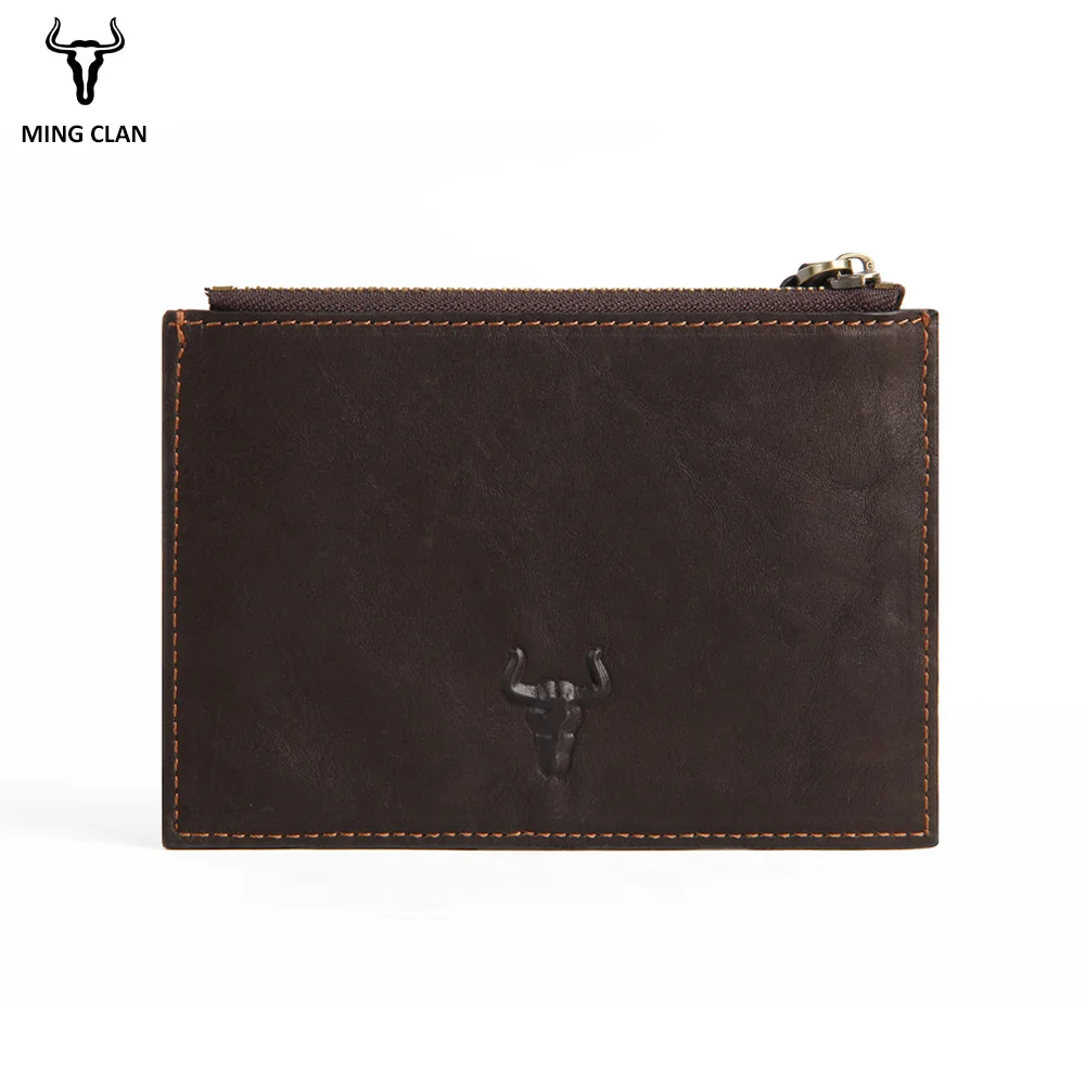 Mingclan Crazy Horse Women Long Wallet Zipper Pocket Card Holder Clutch Wallet Ticket Bank Card Bag Case Coin Purse Credit Card