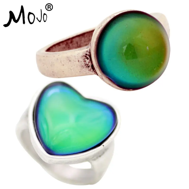 

2PCS Vintage Ring Set of Rings on Fingers Mood Ring That Changes Color Wedding Rings of Strength for Women Men Jewelry 036-056