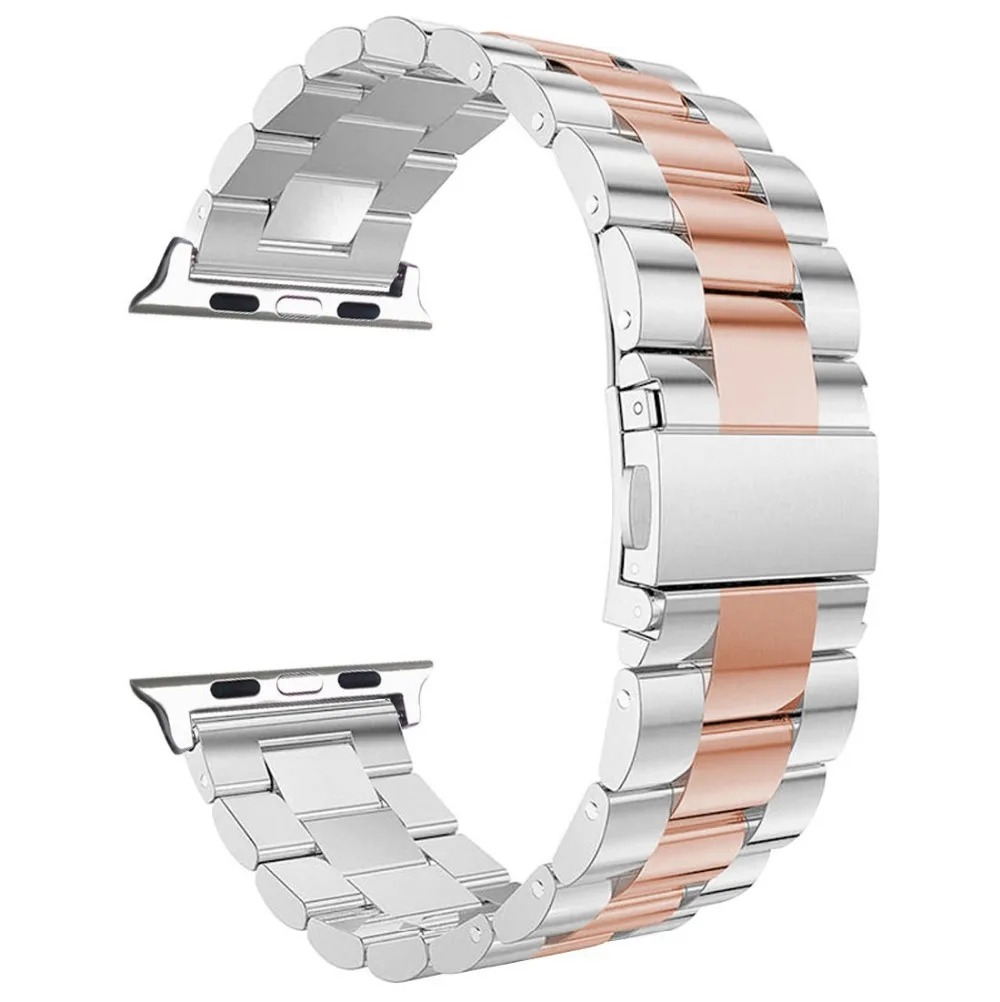Joyozy ремешок из нержавеющей стали для Apple Watch Band 38 мм 42 мм Металлические звенья браслет умный ремешок для Apple Watch Series 1 2 3