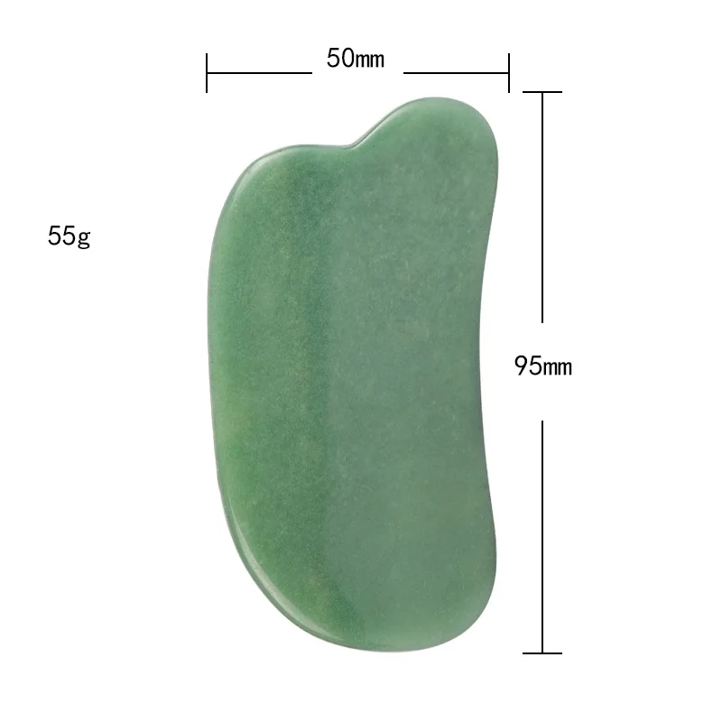 Фиолетовый Натуральный Gua Sha царапина зеленый авантюрин инструмент для массажа лица задняя голова Ноги Скребок Acupuntura терапия кристалл каменный массажер - Цвет: Фиолетовый