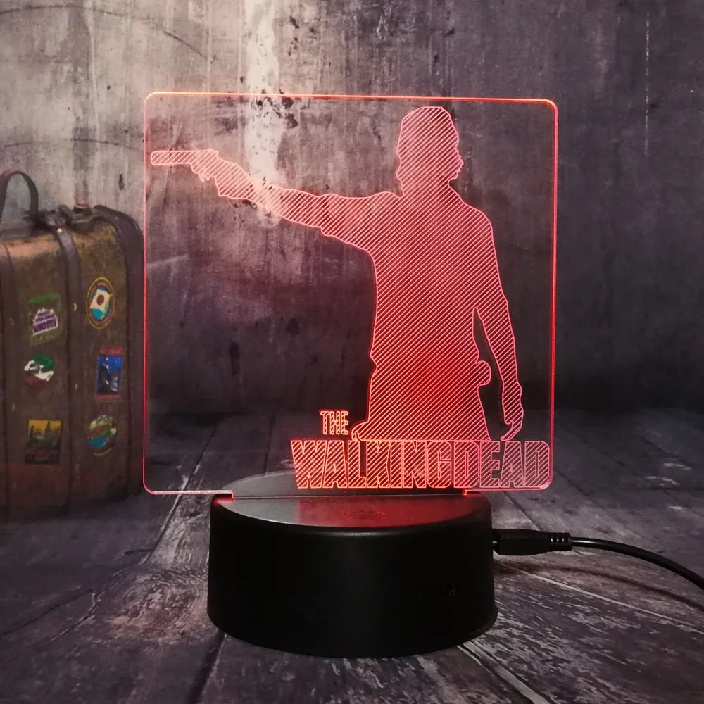 С изображениями из сериала Ходячие мертвецы 3D светодиодный ночной Светильник