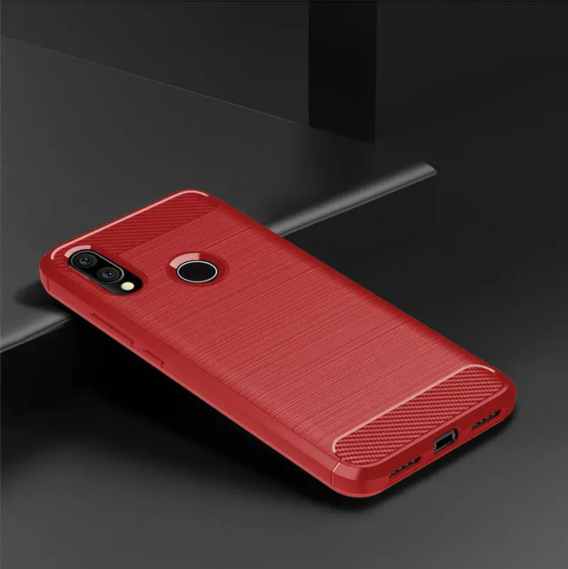 Чехол для Xiaomi Redmi 7 из матового углеродного волокна мягкий силиконовый чехол # |