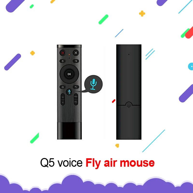 Q5 2 4G Air Mouse RF Gyro датчик движения умный пульт дистанционного управления Голосовое