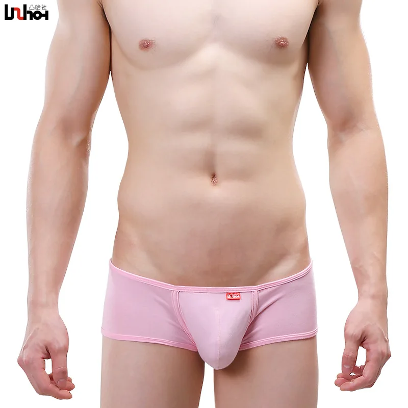 

Sexy Men Underwear Lycra Cotton Boxer Shorts masculina Solid Soft Mid-waist U Convex Pouch Underpants Cuecas Breathable Panties
