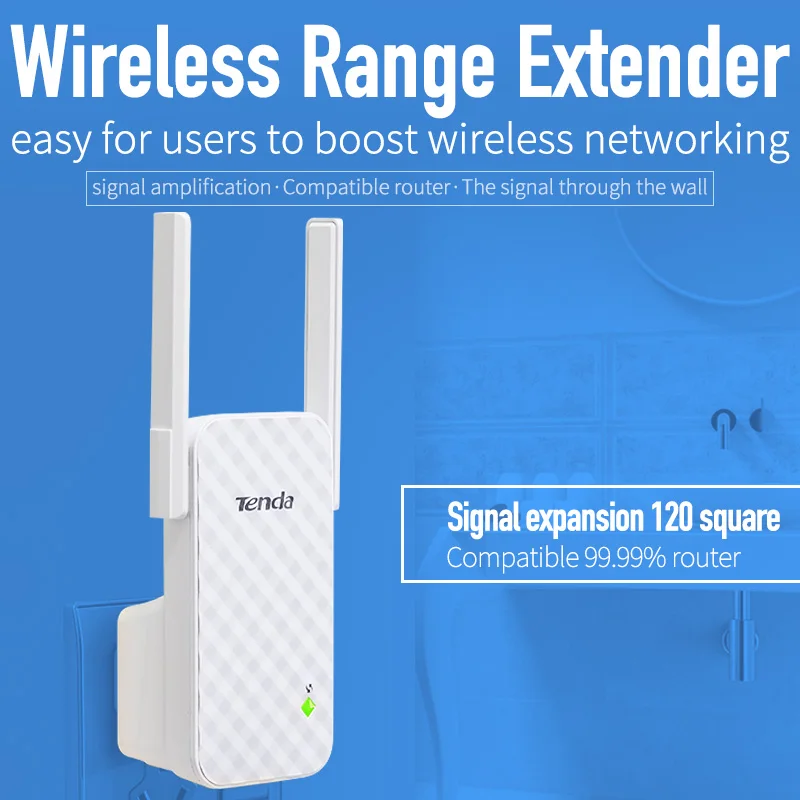 Tenda A9 300 м беспроводной Wi Fi ретранслятор усилитель сигнала WiFi маршрутизатор расширитель диапазона простая
