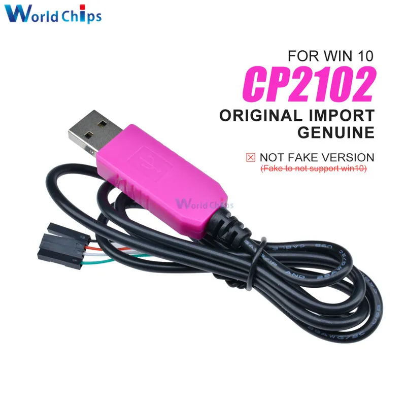 Оригинальный кабель CP2102 USB к UART TTL 1 м 4-контактный последовательный адаптер модуль