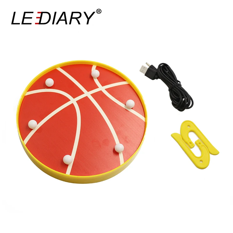 LEDIARY 3D LED красочные баскетбольные футбольные ночные светильники с USB зарядным