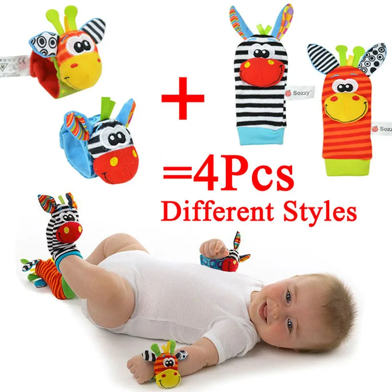 

Baby Rattles Plush Toy Newborn Socks Animal Cute Cartoon