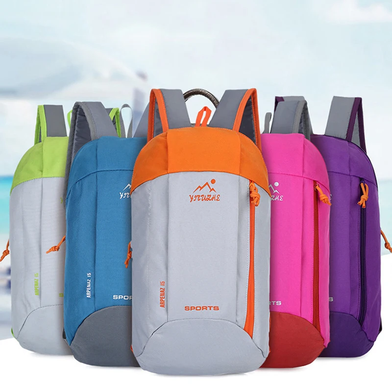 

Outdoor Sport Hiking Backpack Soft Light Weight 10L Knapsack Travel Waterproof Bag Zipper Adjustable Belt Camping Laptop bag