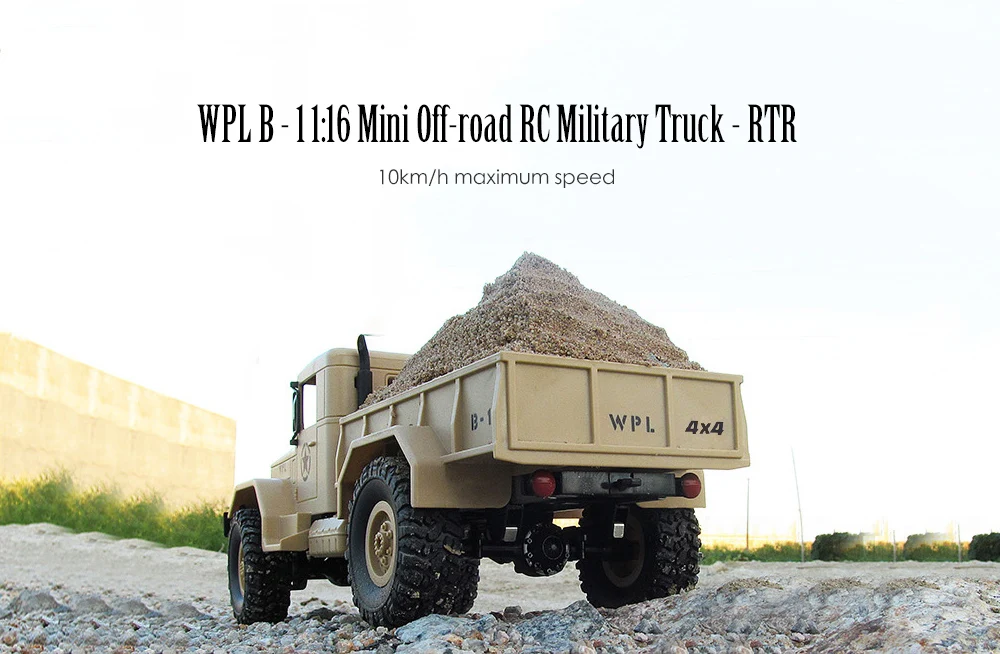 WPL B-14 Радиоуправляемый грузовик с дистанционным управлением 4 колеса восхождения внедорожник игрушка 2,4 г армейские игрушки Форма автомобиля с головным освещением DIY KIT
