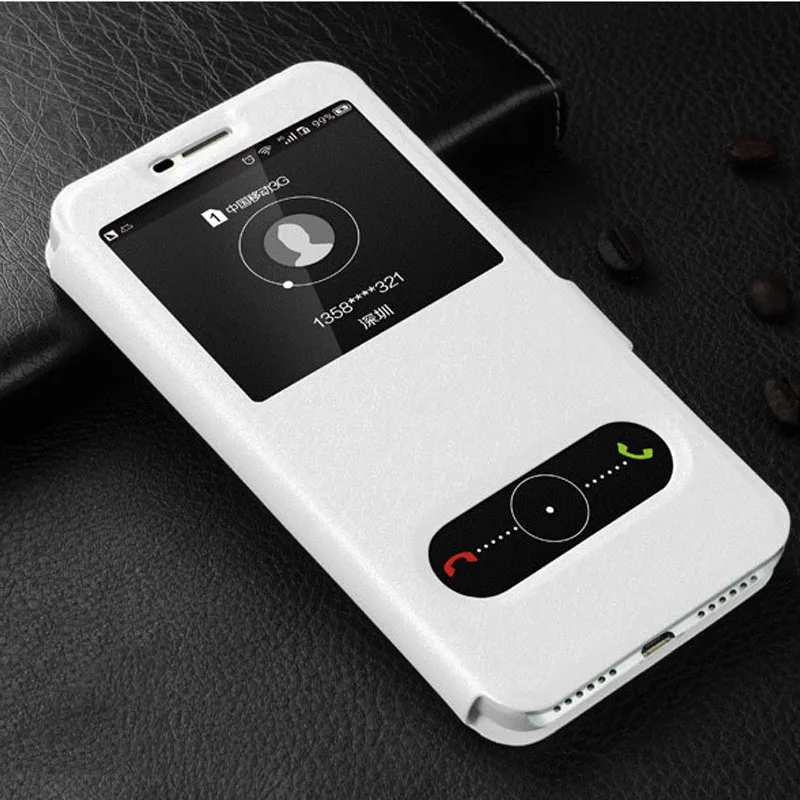 Чехол для LG X POWER 2 5 дюймов с окошком быстрого просмотра откидной из искусственной