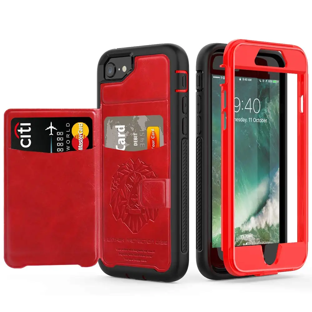 Red Магнитный флип-чехол-бумажник TIKITAKA для iphone XS Max XR X 6 6s 7 8 Plus, Многофункциональный прочный защитный держатель для карт - Цвет: Red