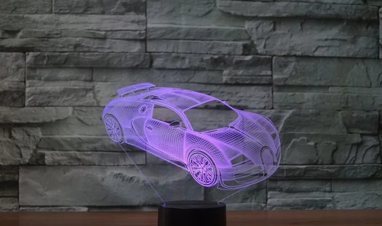 Автомобильный пульт дистанционного управления 3D свет красочный сенсорный светодиодный визуальный светильник атмосферная декоративная лампа