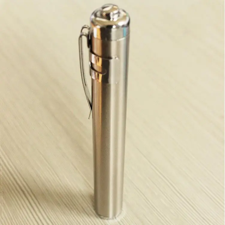 Фото Фонарик из нержавеющей стали карманный светодиодный фонарик 3 Вт penlight Фонарик из нержавеющей стали карманный светодиодный фонарик 3 Вт penlight